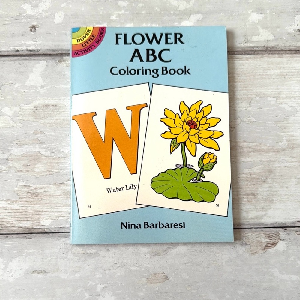 Flower ABC Coloring Book Letters & Pictures NEW